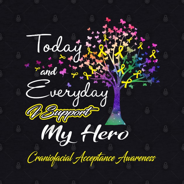 Today and Everyday I Support My Hero Craniofacial Acceptance Awareness Support Craniofacial Acceptance Warrior Gifts by ThePassion99